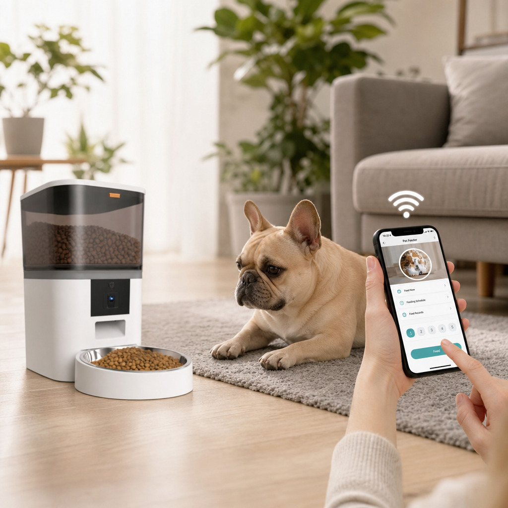 Video Camera With Adjustable Performance Pet Feeder